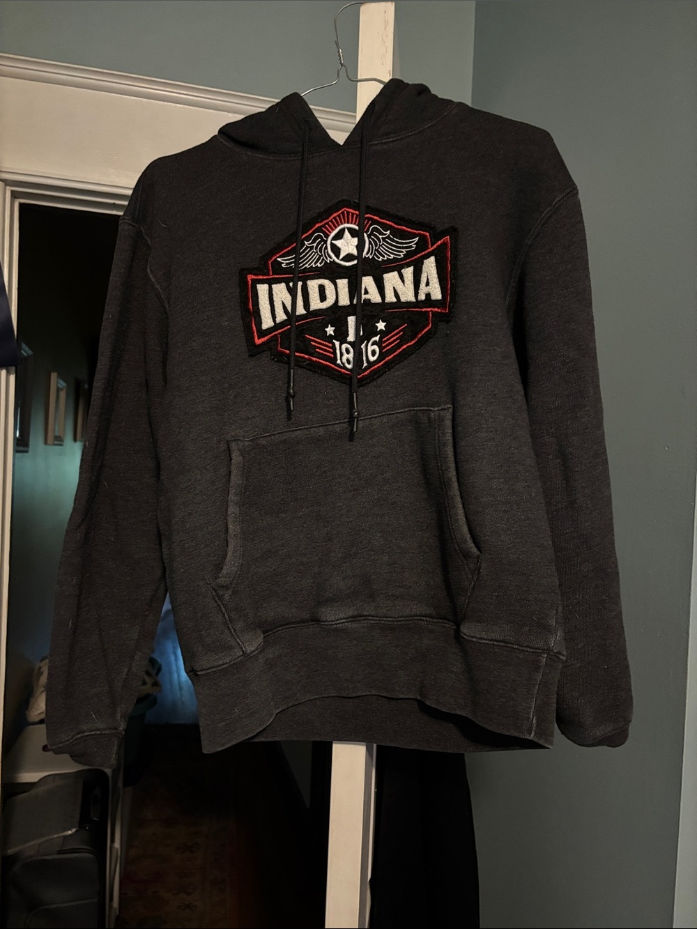 Indiana Graphic Hoodie - Charcoal Sweatshirt